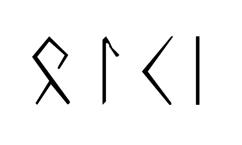 Loki geschreven in runes